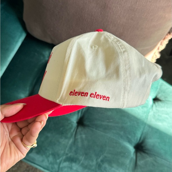 Eleven Eleven Caviar Cowboy trucker hat in red/white - Picture 3 of 3